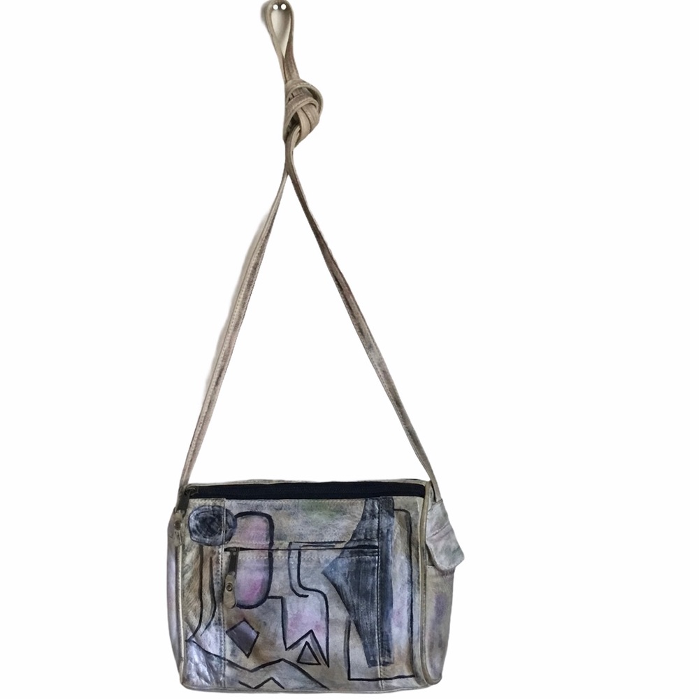 Vintage Hand Painted Leather Bag